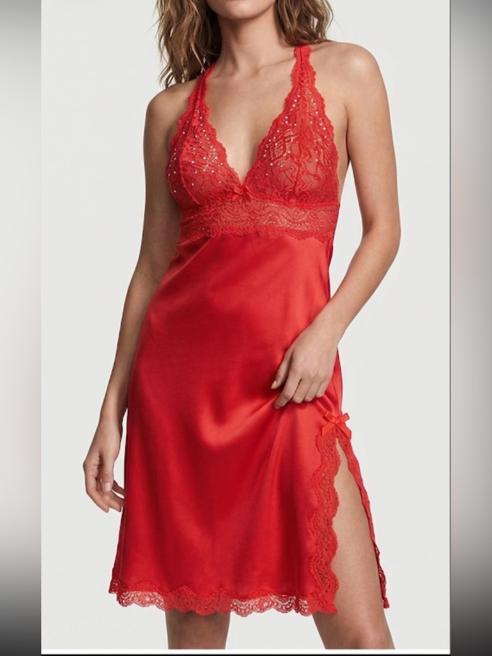 Victoria’s Secret Racerback Silk Slip Pajamas